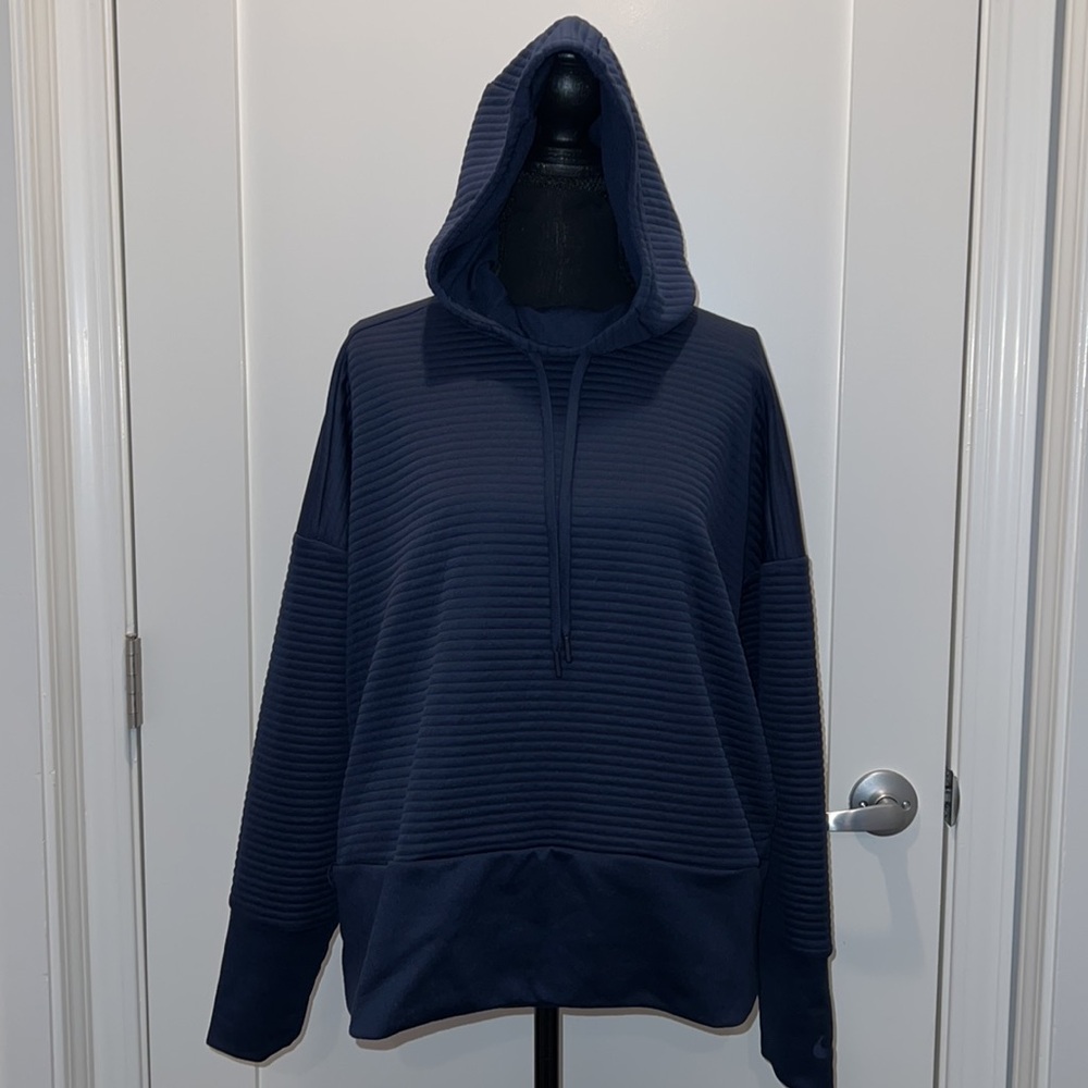 Nike womens ribbed cropped hoodie